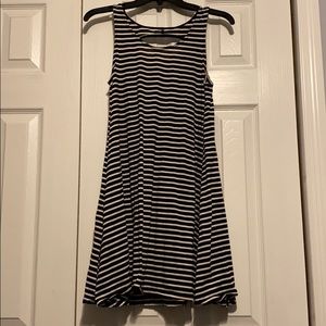 Black and White striped Dress